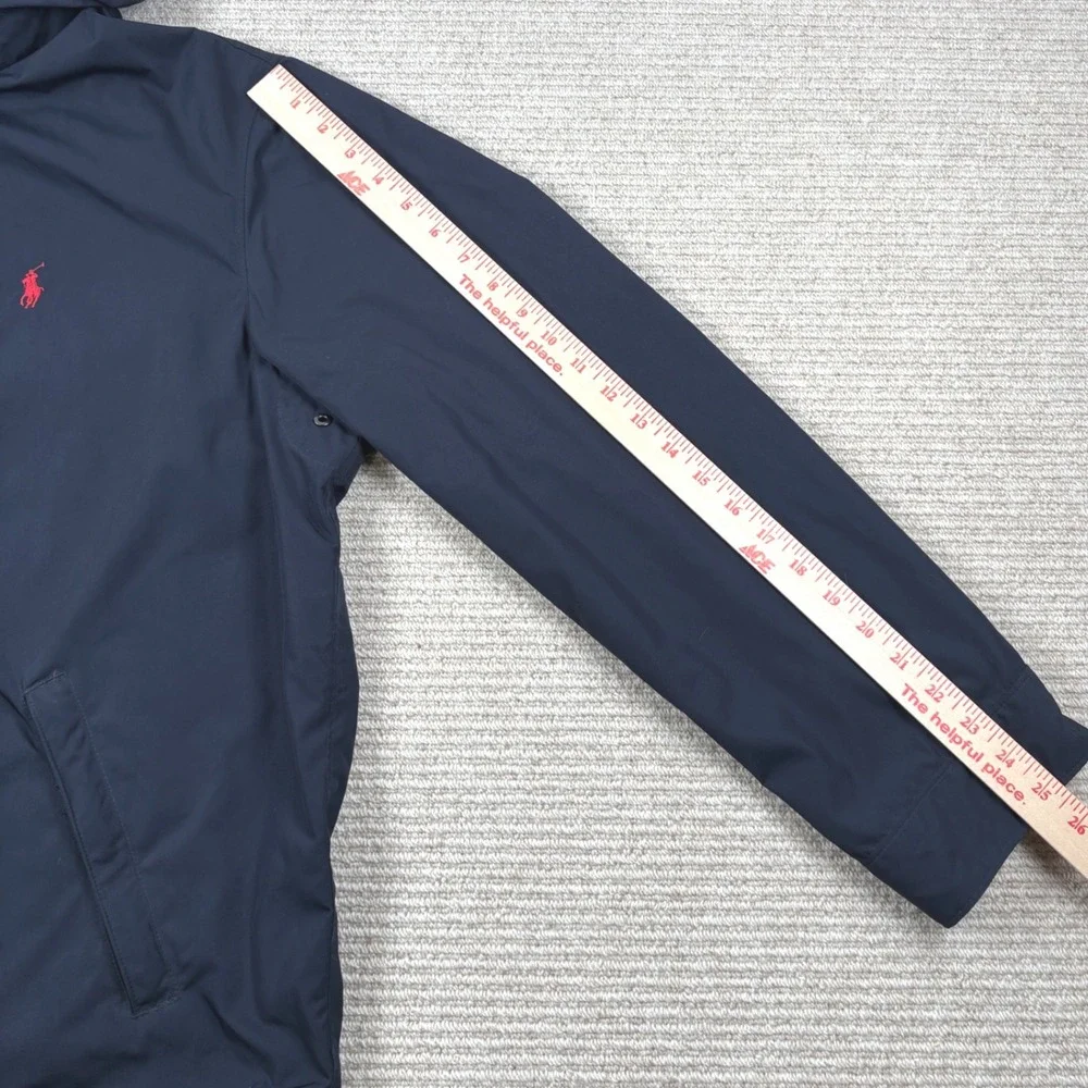 Polo Ralph Lauren Pack Hooded Windbreaker Jacket Mens‎ XXL Navy Blue VTG